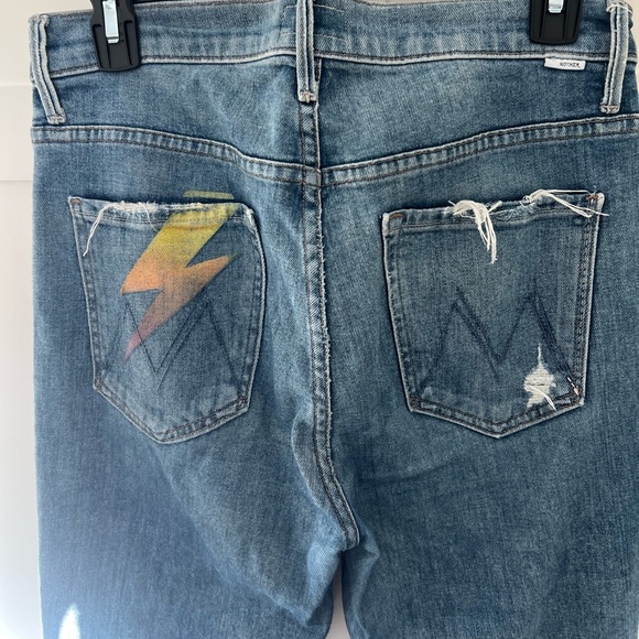 MOTHER - The Stunner Ankle Step Fray Jeans in Helter Skelter SIZE 27 Pre-owned - Picture 10 of 10